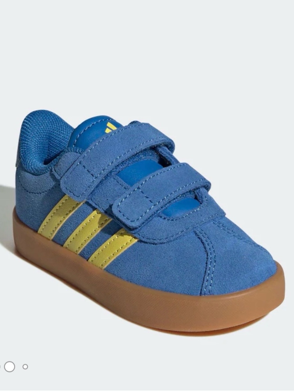 Adidas VL Court 3.0 CFI Royal Blue/Yellow Gum Sole Kids Size 8.5 Sneakers
